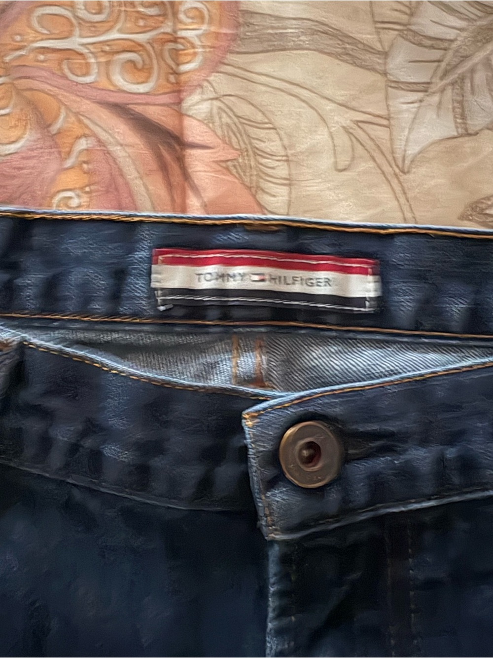Tommy Hilfiger Slim Men’s Jeans in Dark Blue with Branded Waistband